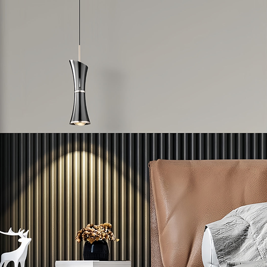 Small Black Pendant Light with Elegant Hourglass Designs Ceiling Light