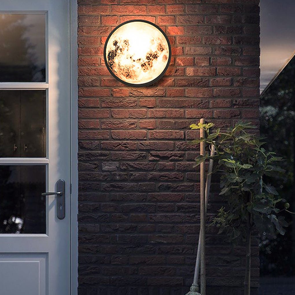 Modern Moon Wall Light Creative Outdoor Waterproof LED Light