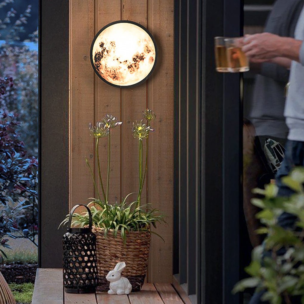 Modern Moon Wall Light Creative Outdoor Waterproof LED Light