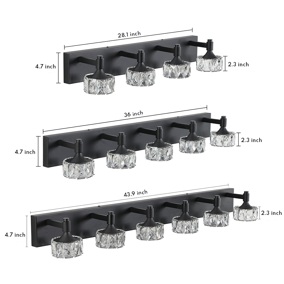 Crystal Bathroom Vanity Light Modern Luxury Iron Lamp