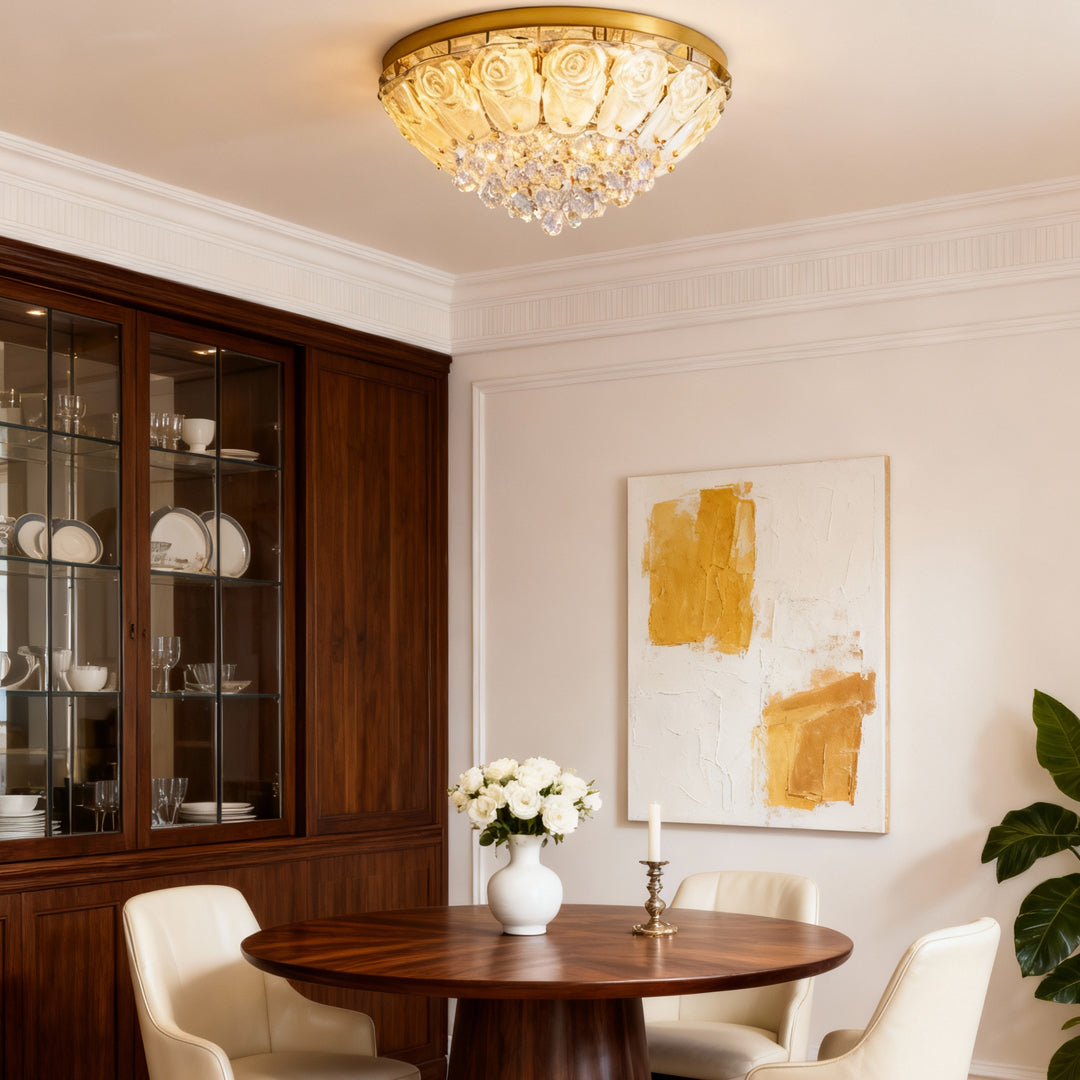 Crystal Ceiling Lights Flush Mount French Luxury Lamp