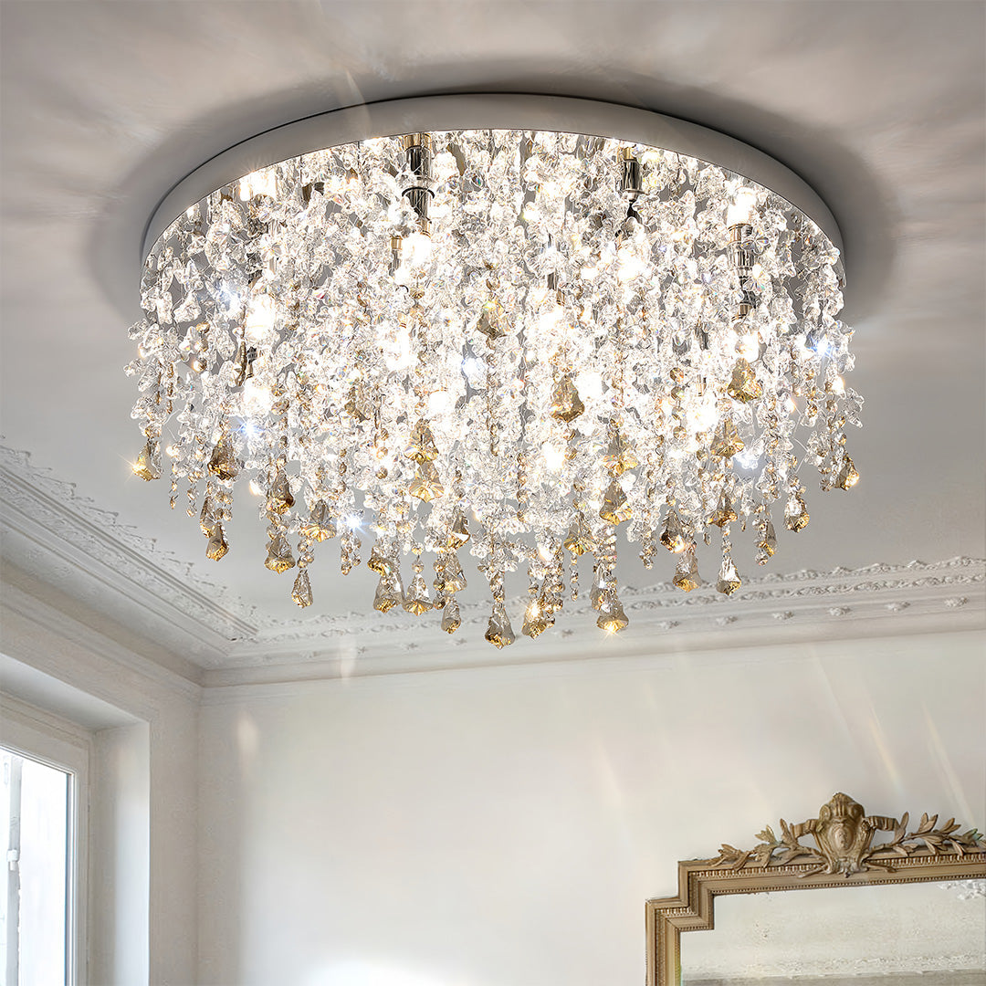 Unique Crystal Chandeliers French LED Creative Ceiling Light