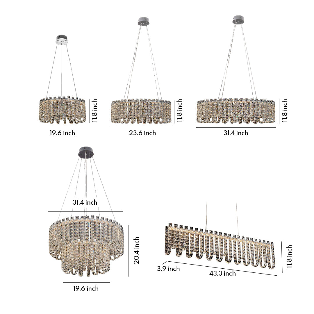 Crystal Chandelier Modern Minimalist Luxury Ceiling Light