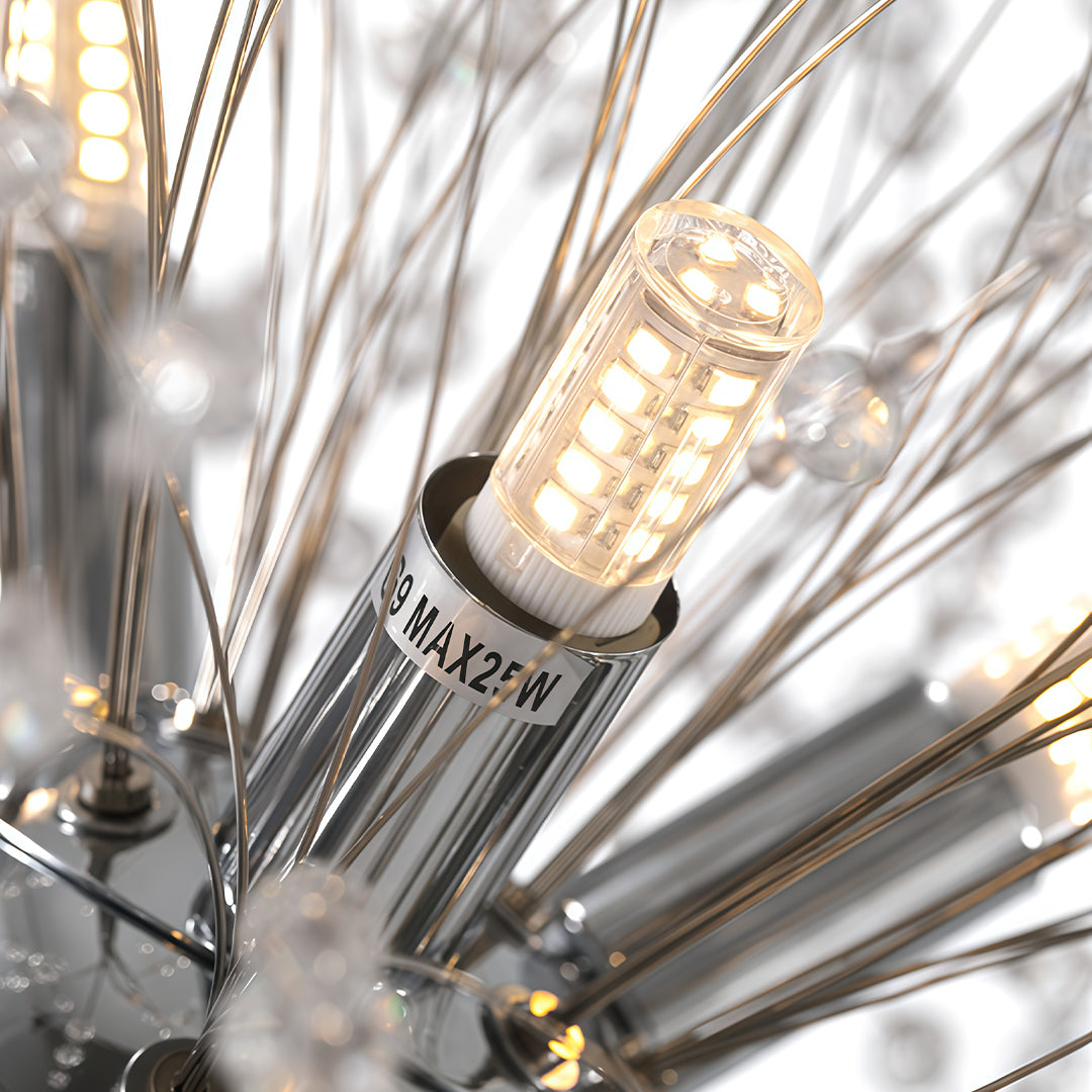 Crystal Dandelion Chandelier Modern Minimalist Ceiling Light