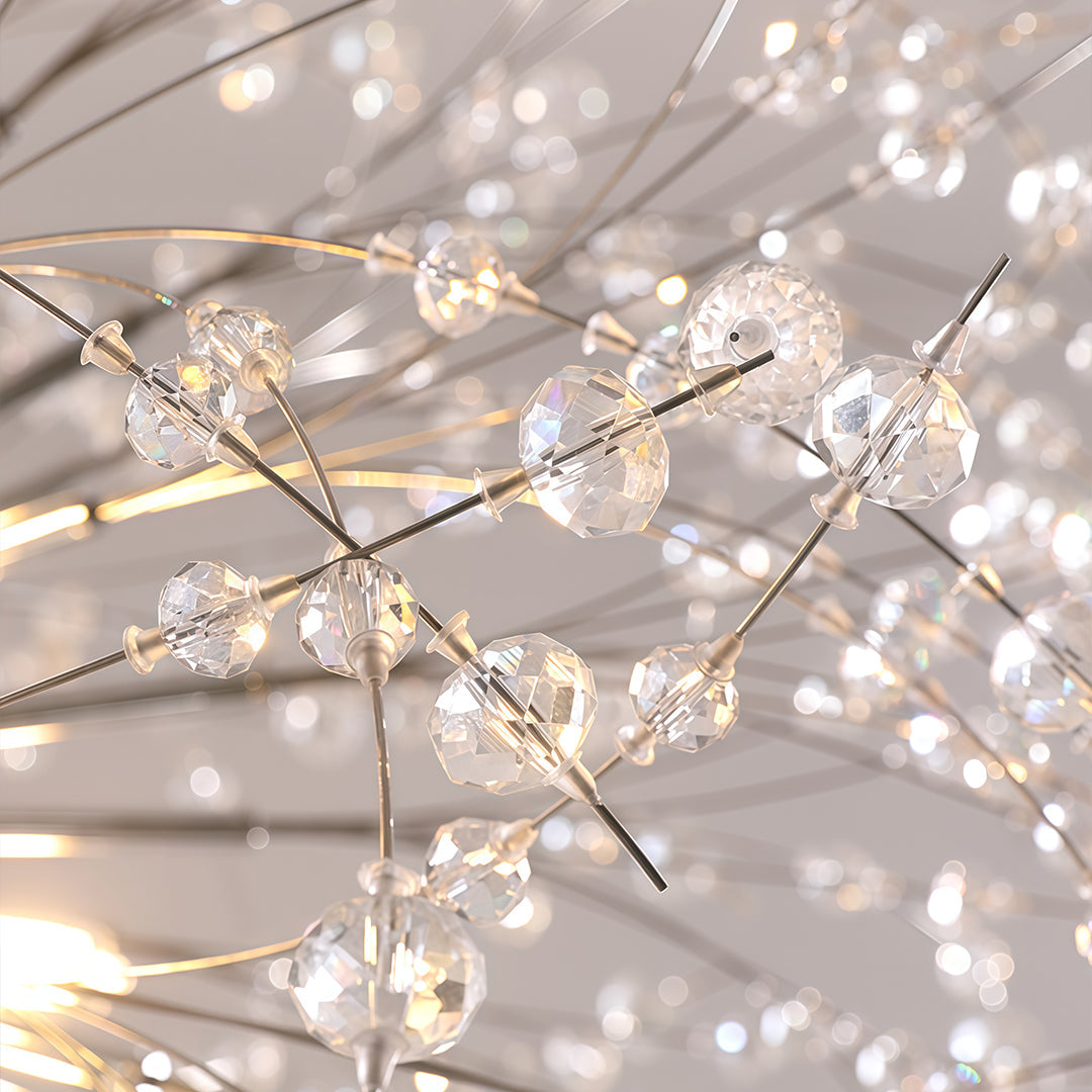 Crystal Dandelion Chandelier Modern Minimalist Ceiling Light