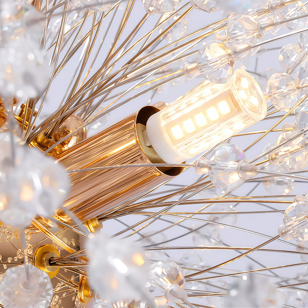 Crystal Dandelion Chandelier Modern Minimalist Ceiling Light