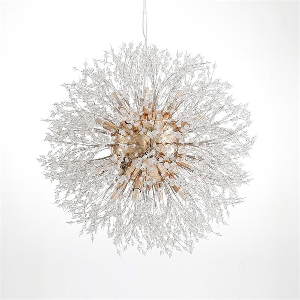 Crystal Dandelion Chandelier Modern Minimalist Ceiling Light