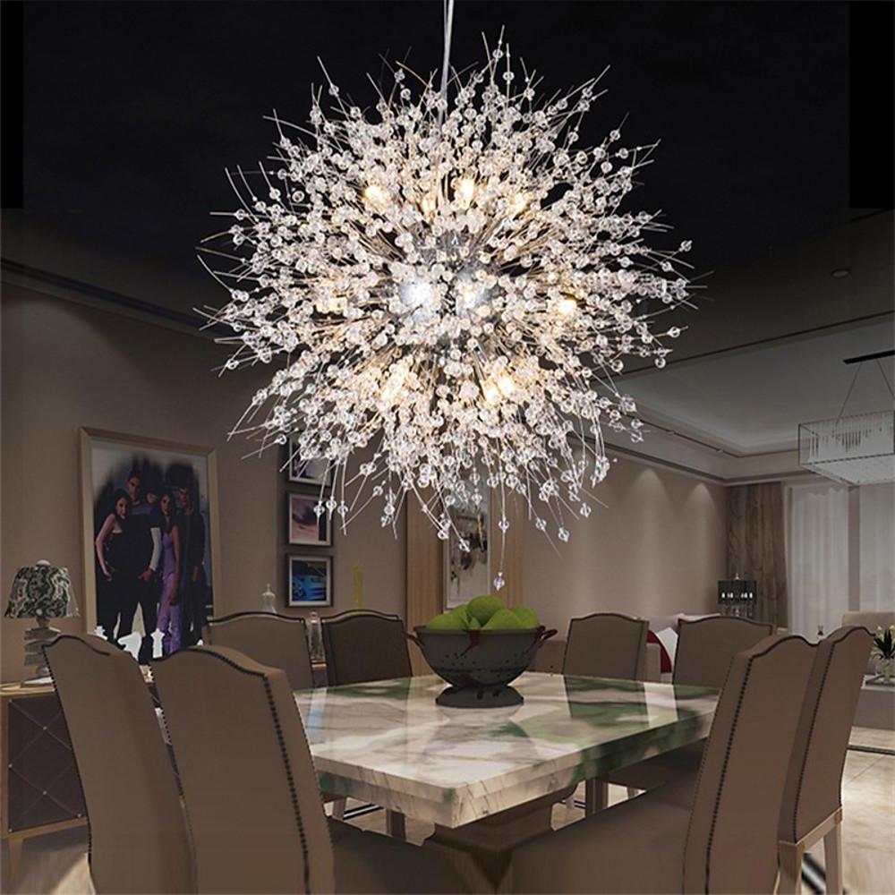 Crystal Dandelion Chandelier Modern Minimalist Ceiling Light