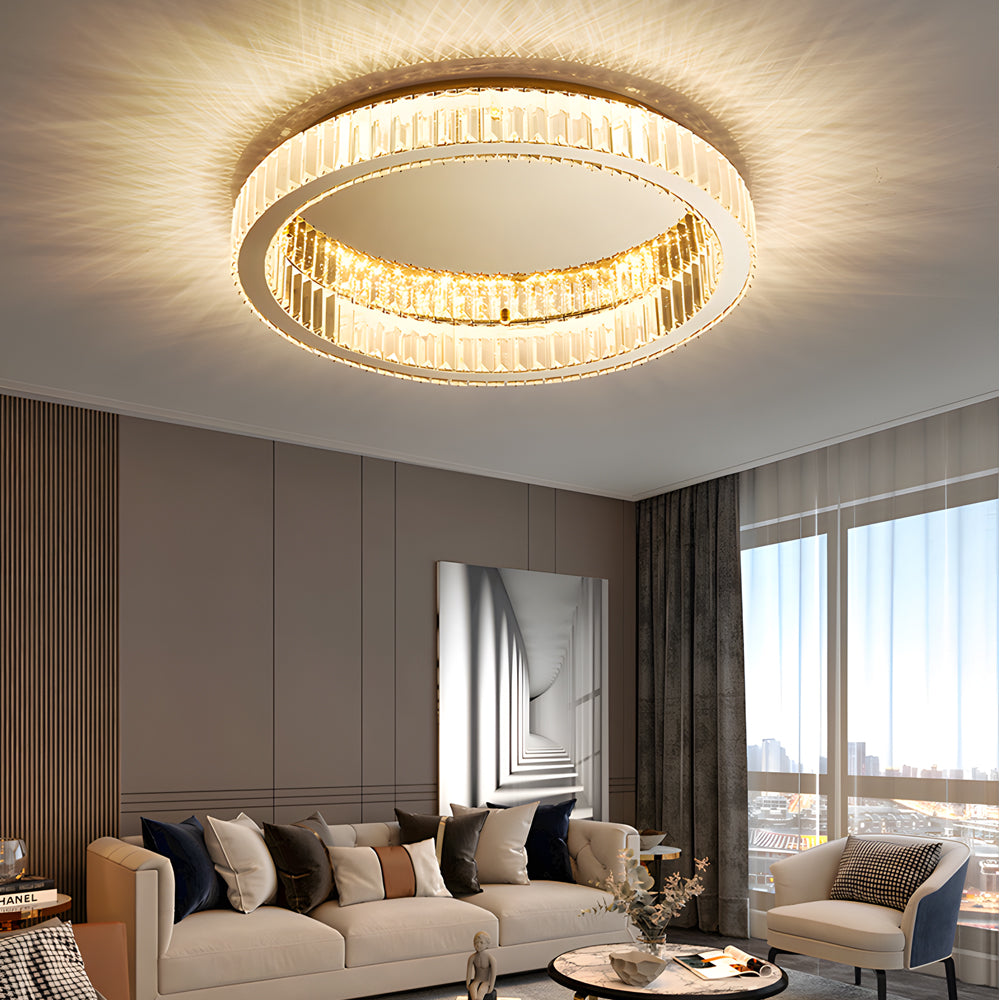 Crystal Ring Ceiling Light Modern Dimmable LED Luxury Light