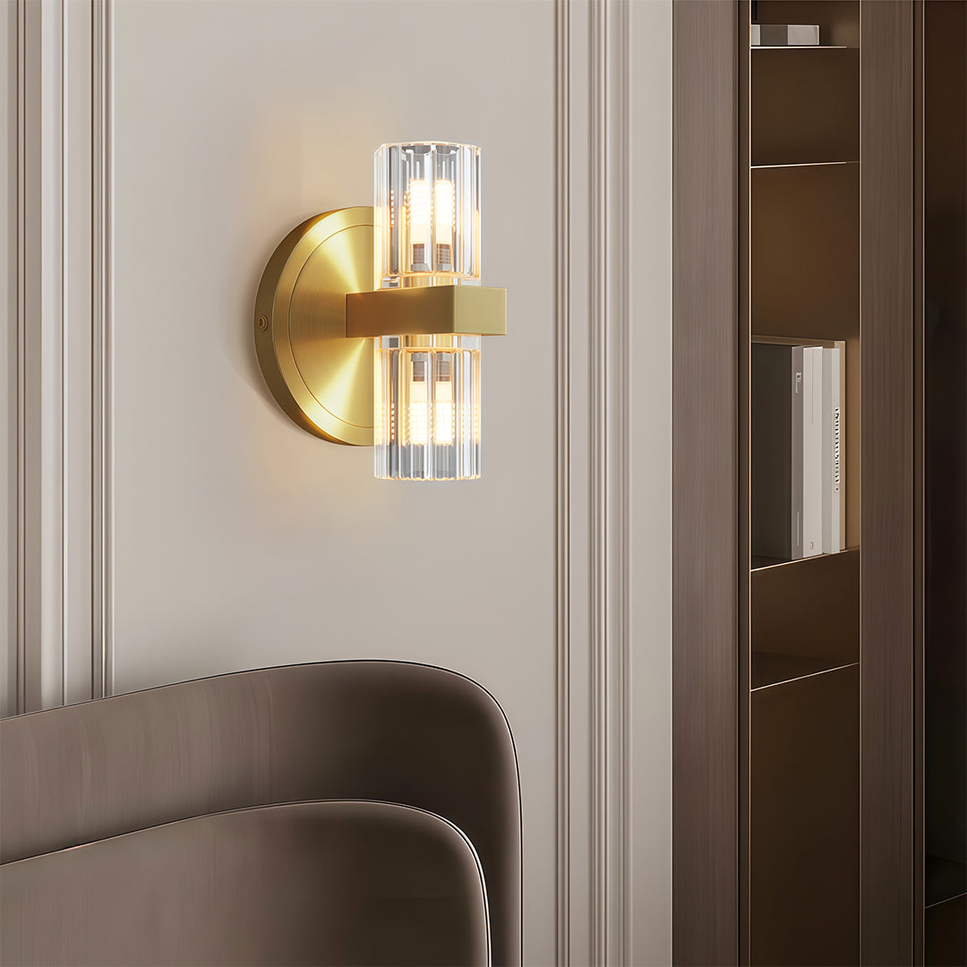 Crystal Wall Light Modern Luxury Metal Copper Lamp