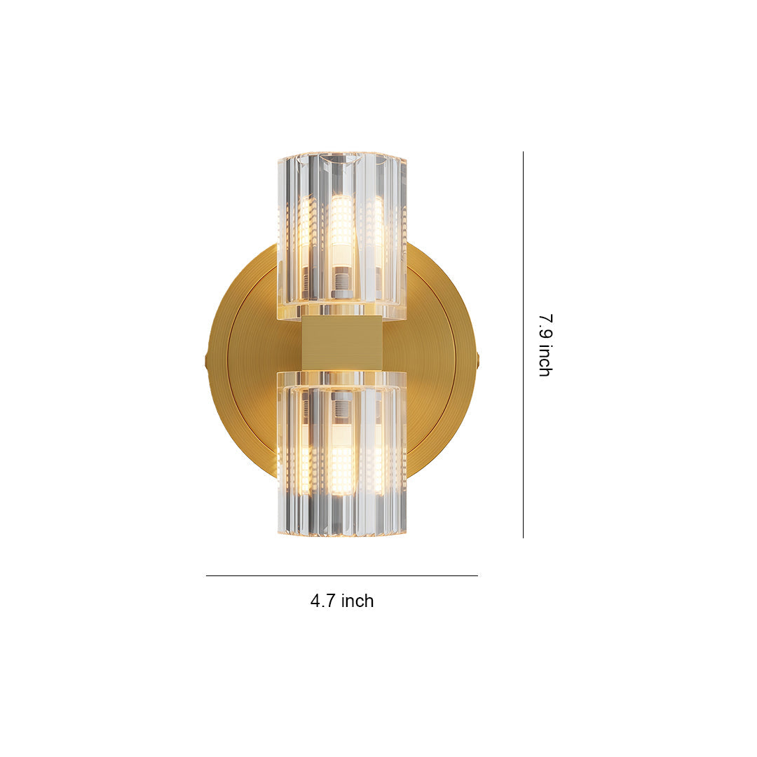 Crystal Wall Light Modern Luxury Metal Copper Lamp