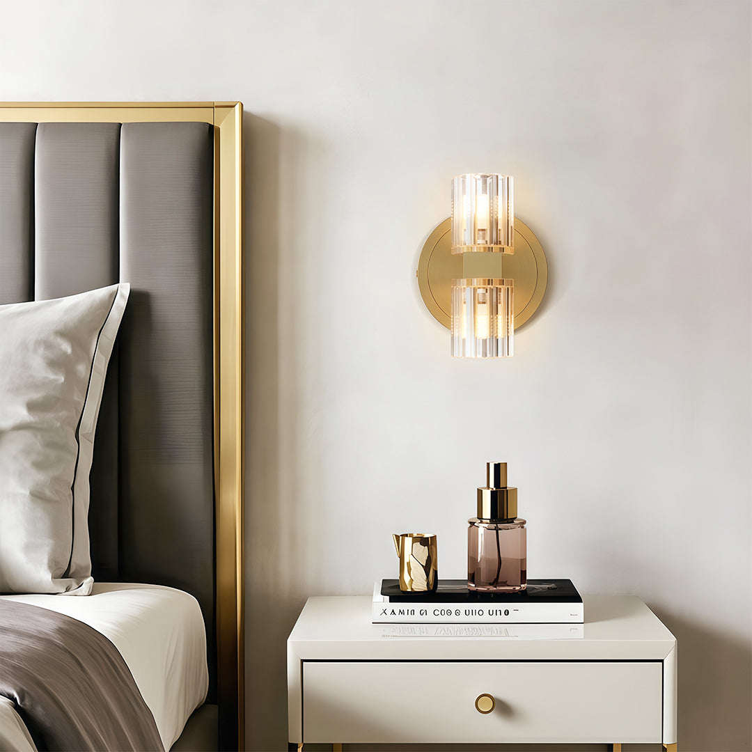 Crystal Wall Light Modern Luxury Metal Copper Lamp