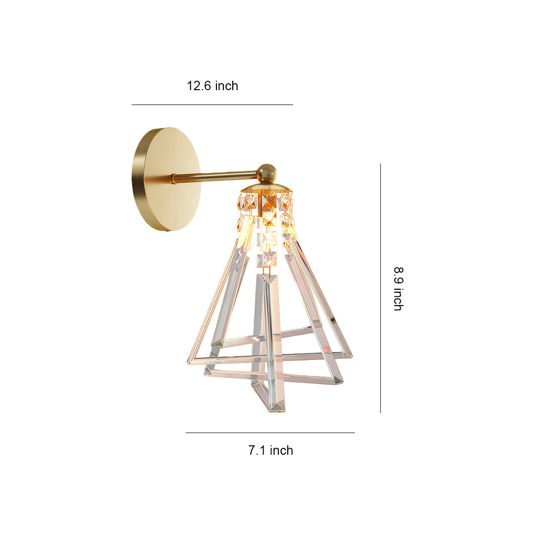 Crystal Wall Lights Modern Luxury Solid Copper Lamp