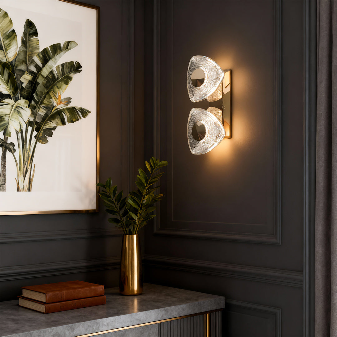 Crystal Wall Sconce Light Fixture Luxury Modern Minimalist Lamp