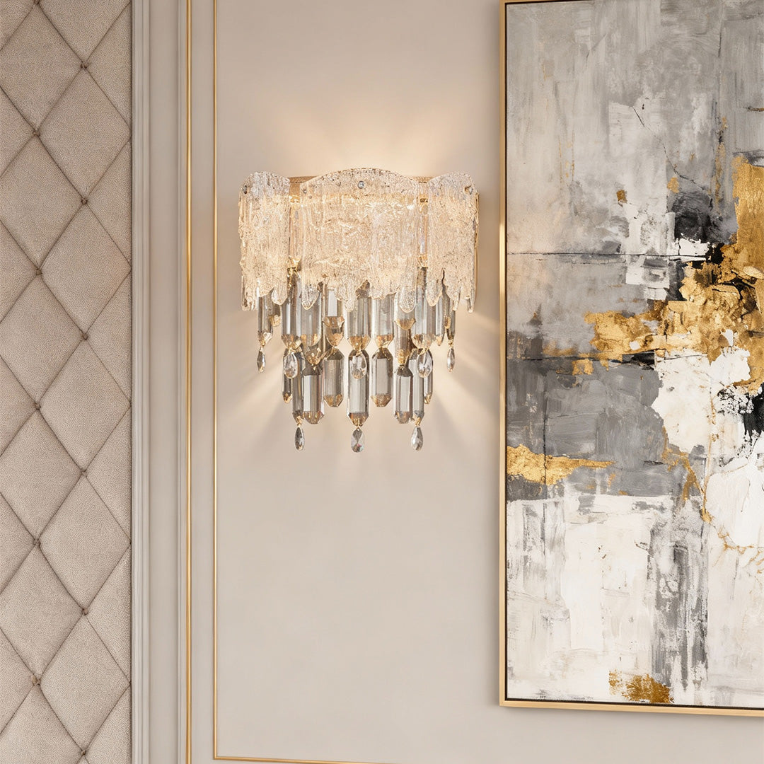 Crystal Wall Sconce Lighting LED Luxury Metal Lamp