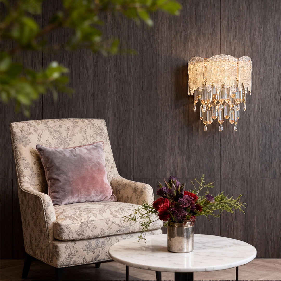 Crystal Wall Sconce Lighting LED Luxury Metal Lamp