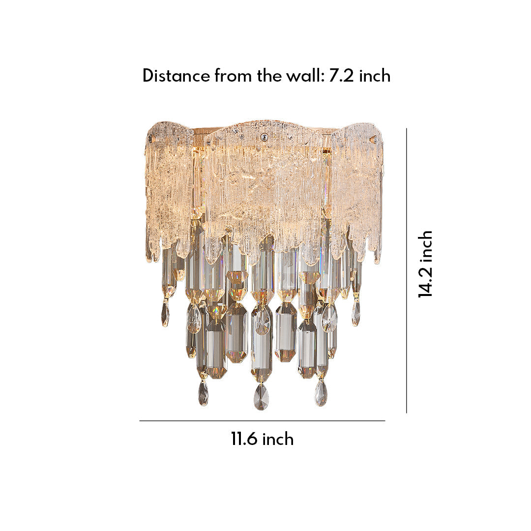 Crystal Wall Sconce Lighting LED Luxury Metal Lamp