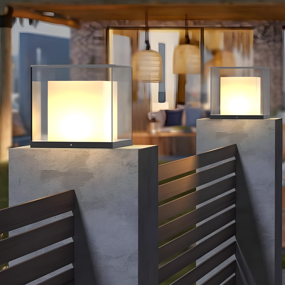 Gate Pillar Lights Waterproof Square Outdoor Minimalist Light