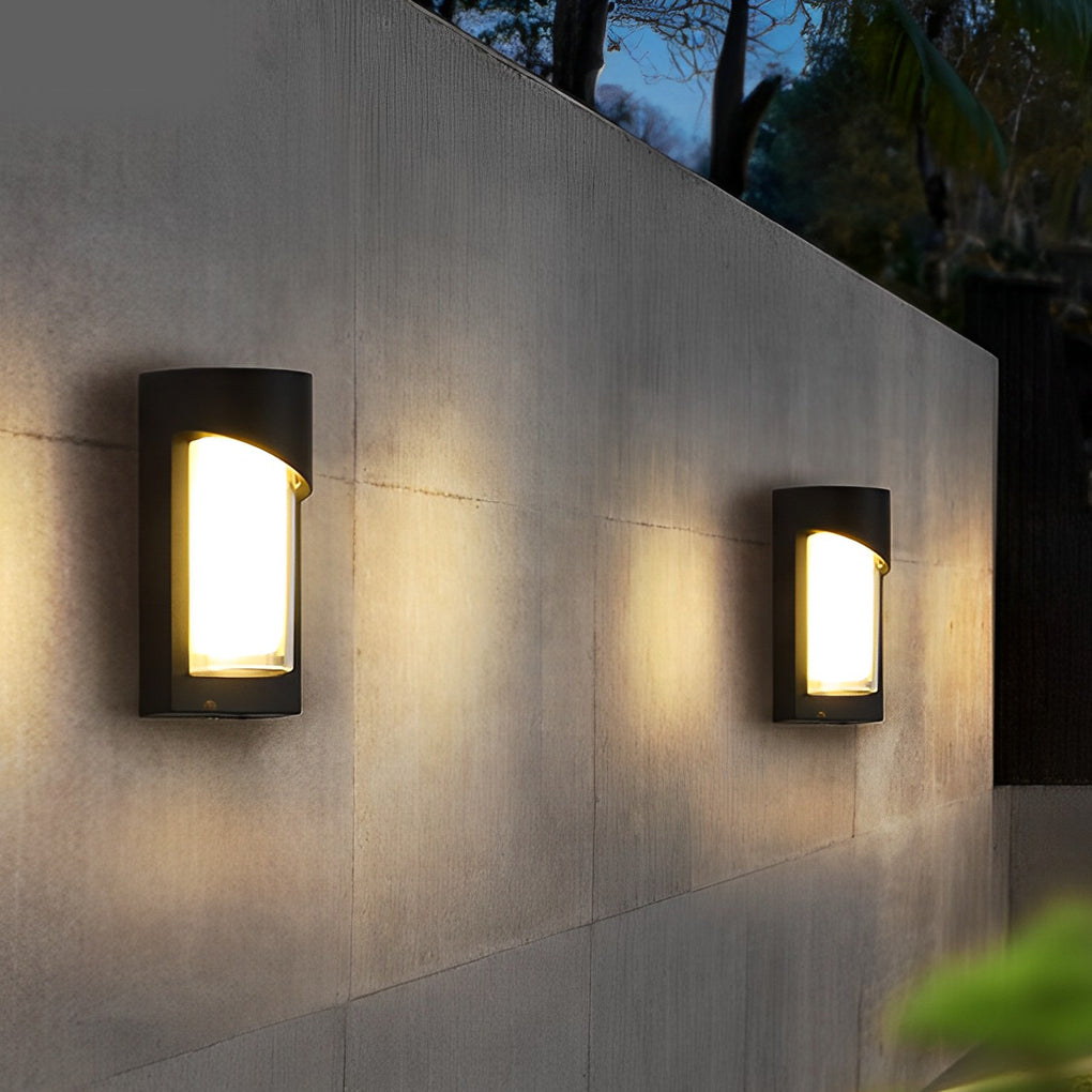 Black Outdoor Wall Light Modern Waterproof LED Light