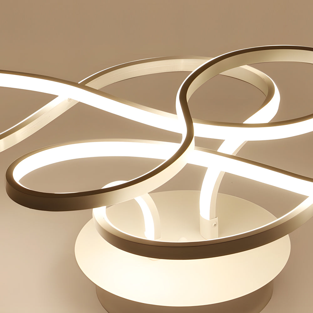 Curve Ceiling Light Simple Geometric Metal LED Light