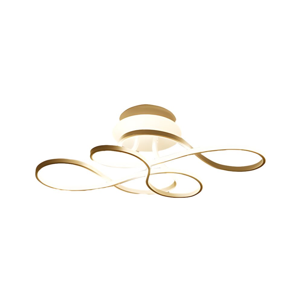 Curve Ceiling Light Simple Geometric Metal LED Light