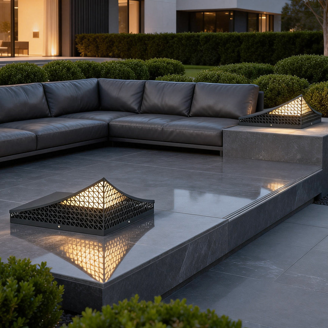 Curved Landscape Light Industrial Grid-Design Landscape Light