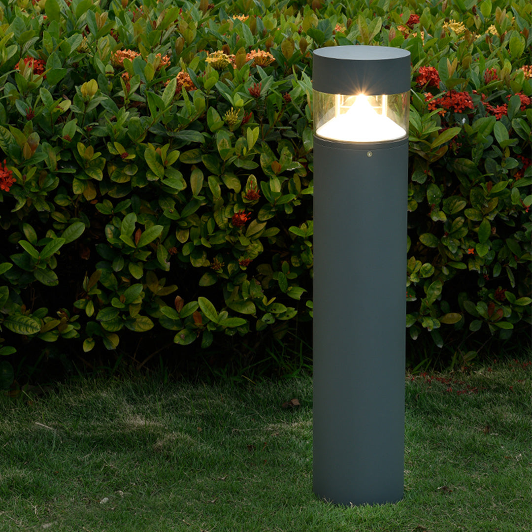 LED Outdoor Bollard Pathway Lights Black Garden Pole Light