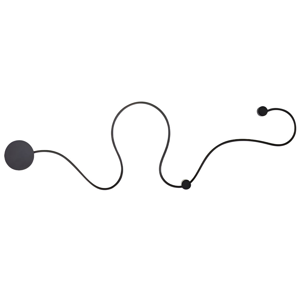 Curved Wall Sconce Modern Black Creative LED Light