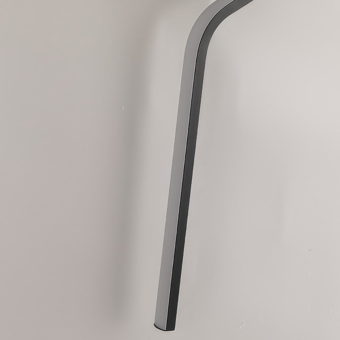 Modern Curved Wall Sconce Minimalist Black Aluminum Light