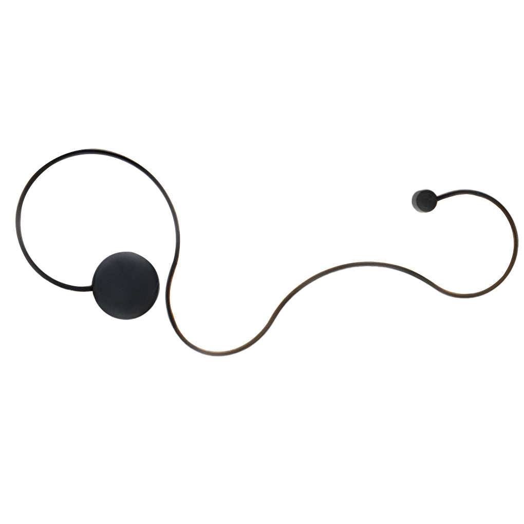 Curved Wall Sconce Modern Black Creative LED Light