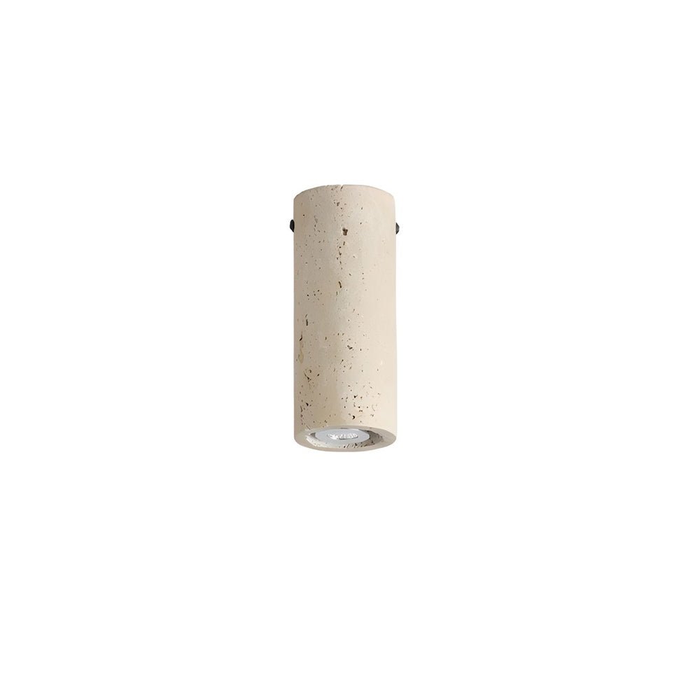 Cylinder Downlight Modern Yellow Travertine Long-Tube Light