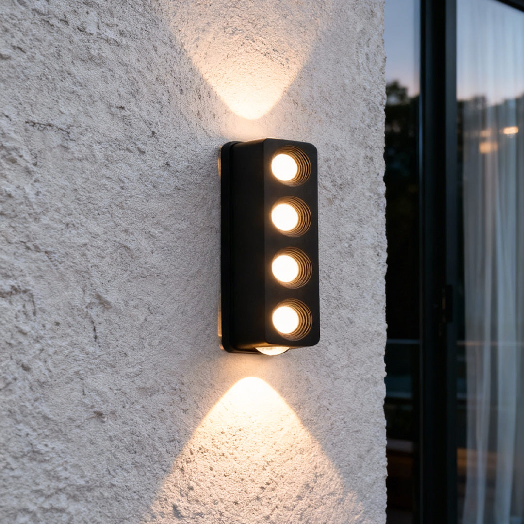 Unique Outdoor Wall Lighting LED Up-Down Illuminating Decor Lamp