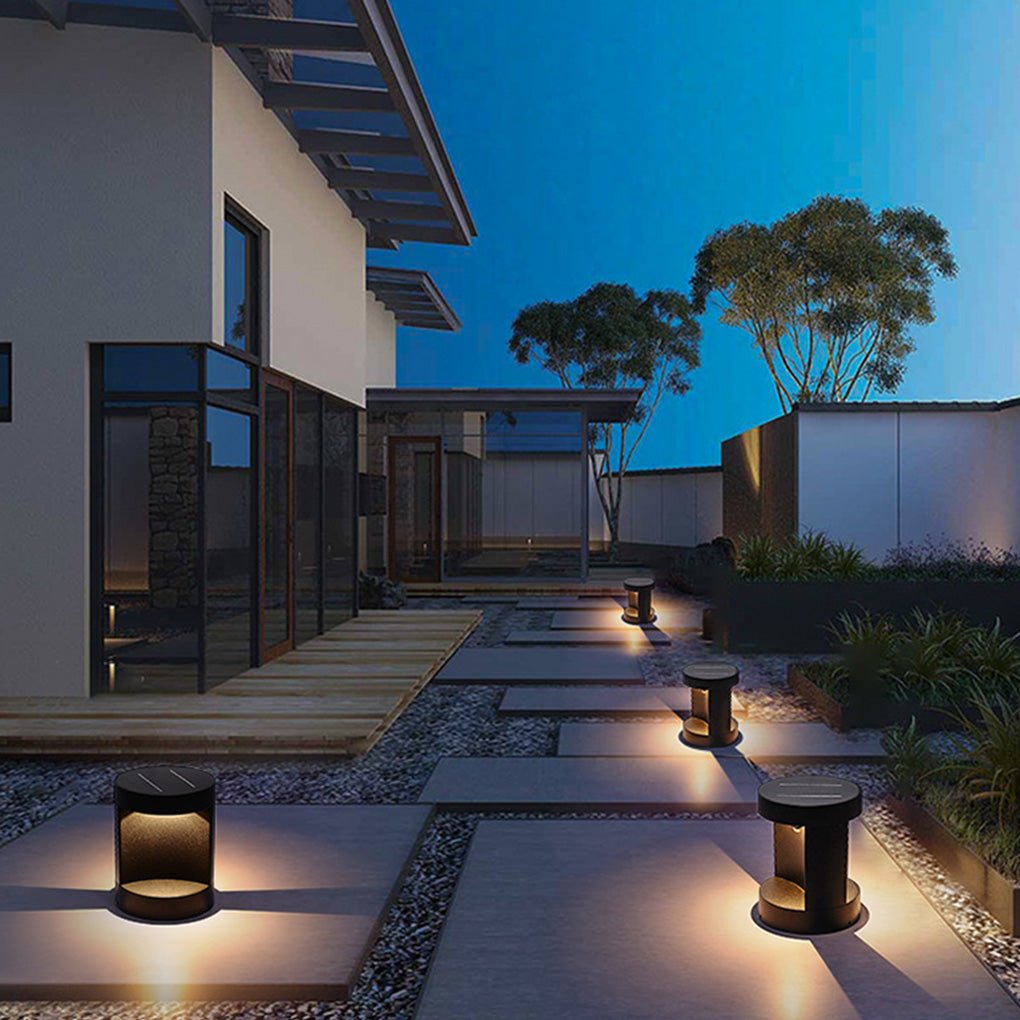 Commercial LED Bollard Lights Modern Outdoor Cylindrical Lawn Light