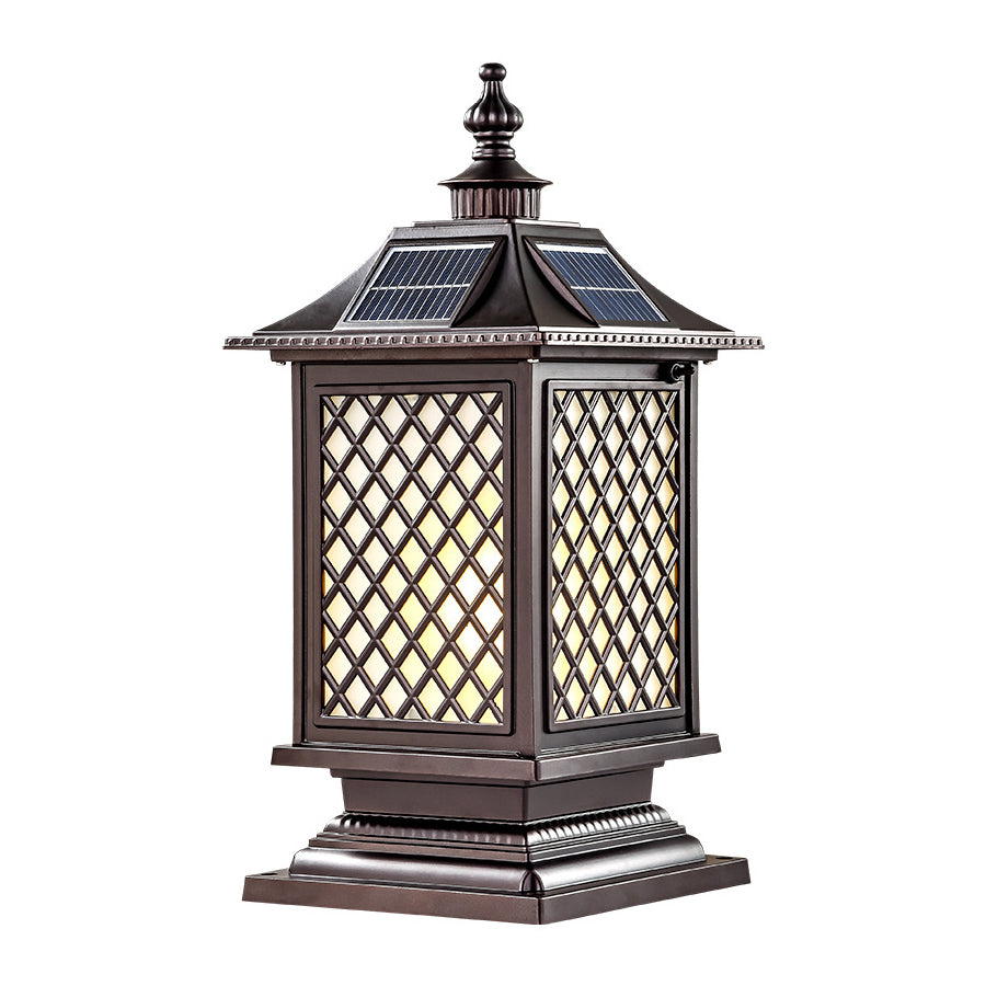 Pillar Light Fixtures Waterproof Three Color Temperature Adjustable