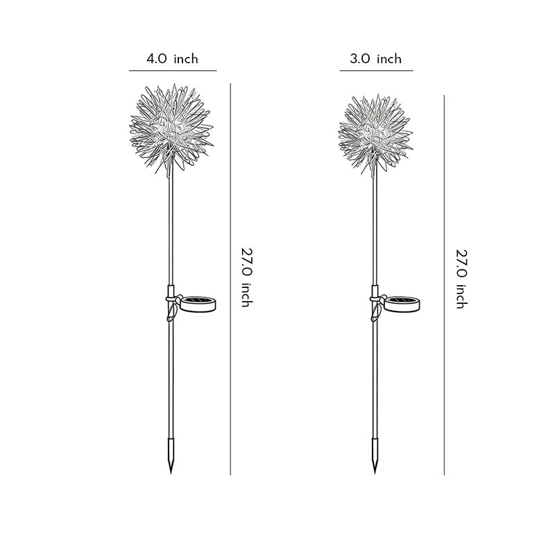 Dandelion Landscape Lights Modern Solar Garden Path Light