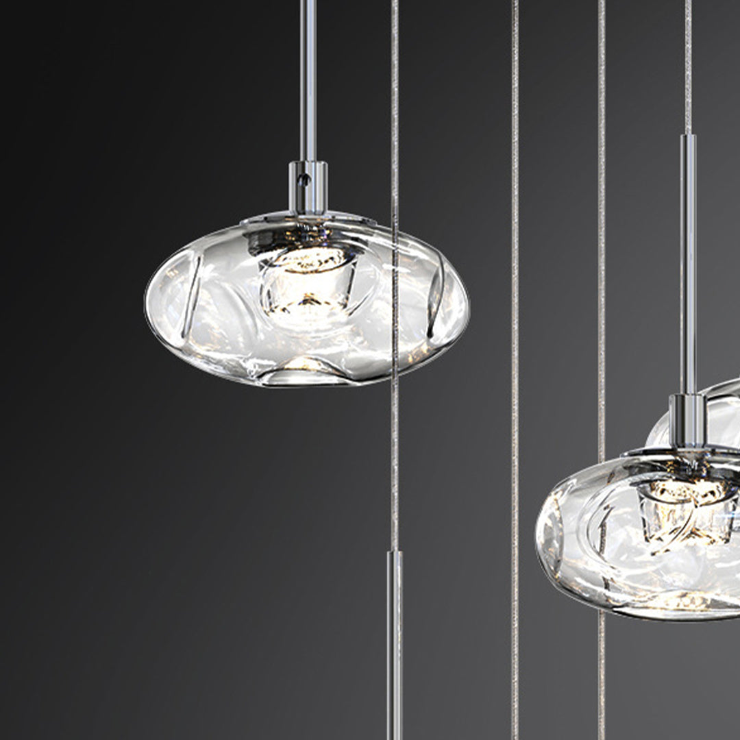 Small Glass Pendant Lights Italian Minimalist LED
