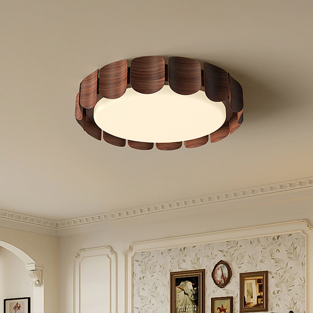 Wooden Ceiling Lights wide-spectrum LED Flush Mount Light