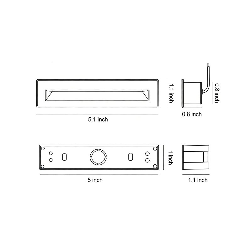 Deck Lights for Steps Modern Minimalist Embedded Outdoor Step Lights