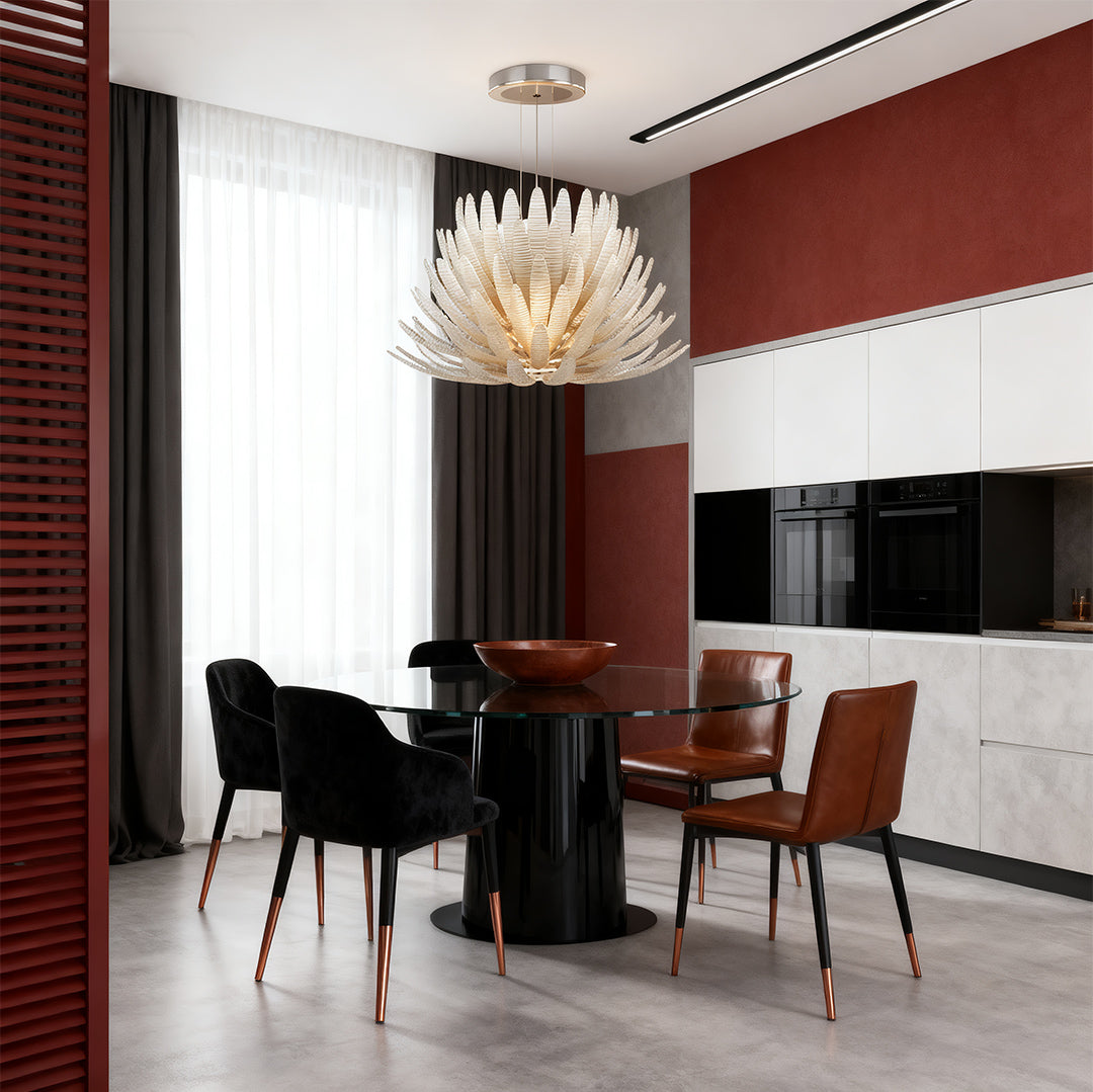 Deco Chandelier Luxury Stainless Steel Glass Ceiling Lights