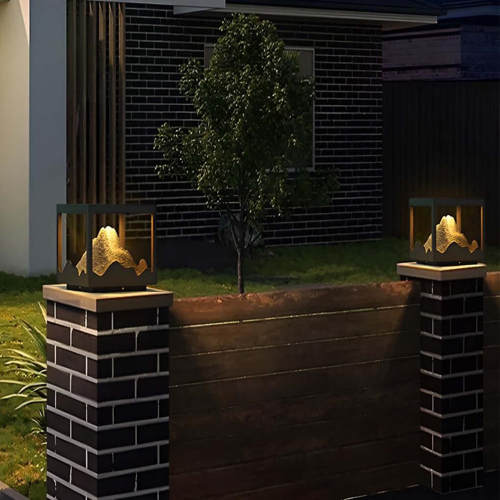 Decorate Pillar Light Waterproof Mountain Landscape Light