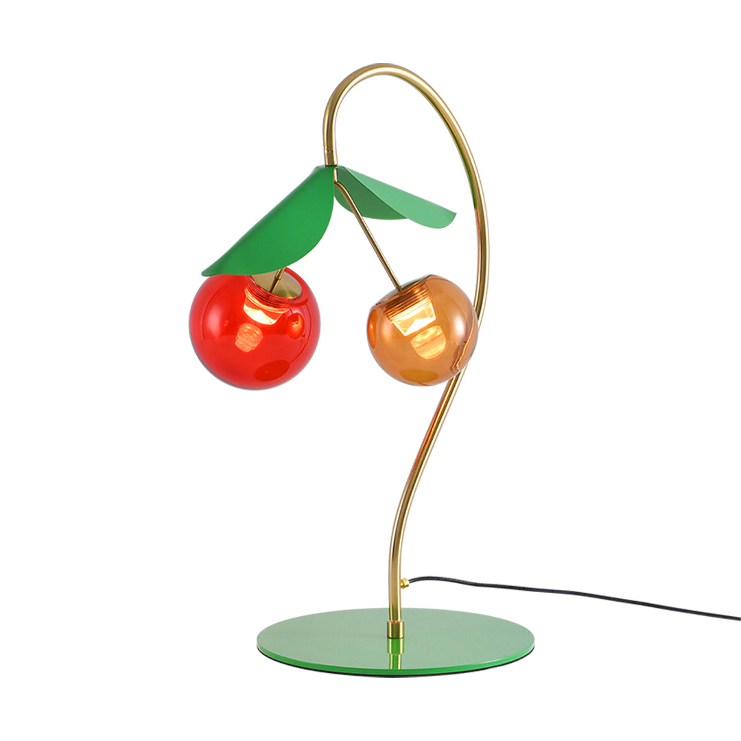 Stained Glass Modern LED Table Lamps Nordic Creative Cherry LED Dual-Head Lamps