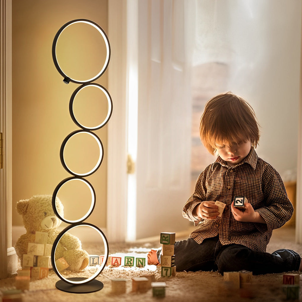 Decorative Floor Lamps Five-Ring Layered Art Floor Lamp