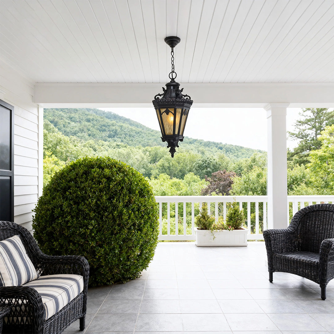 Pendant Lights Outdoor Black Aluminum Waterproof Ceiling Lights