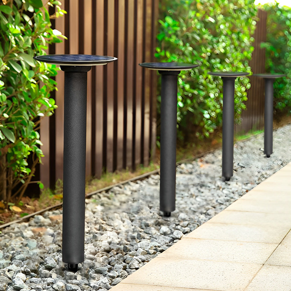 Decorative Solar Path Lights Modern Black Garden Light