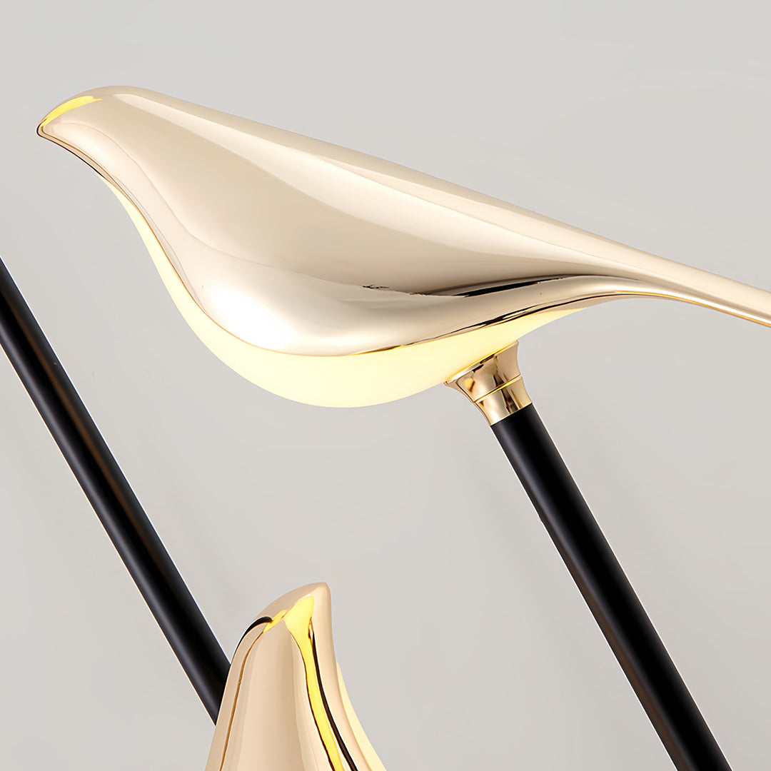 Bird Floor Lamp with 3 Heads Contemporary Artistic Accent Lamp
