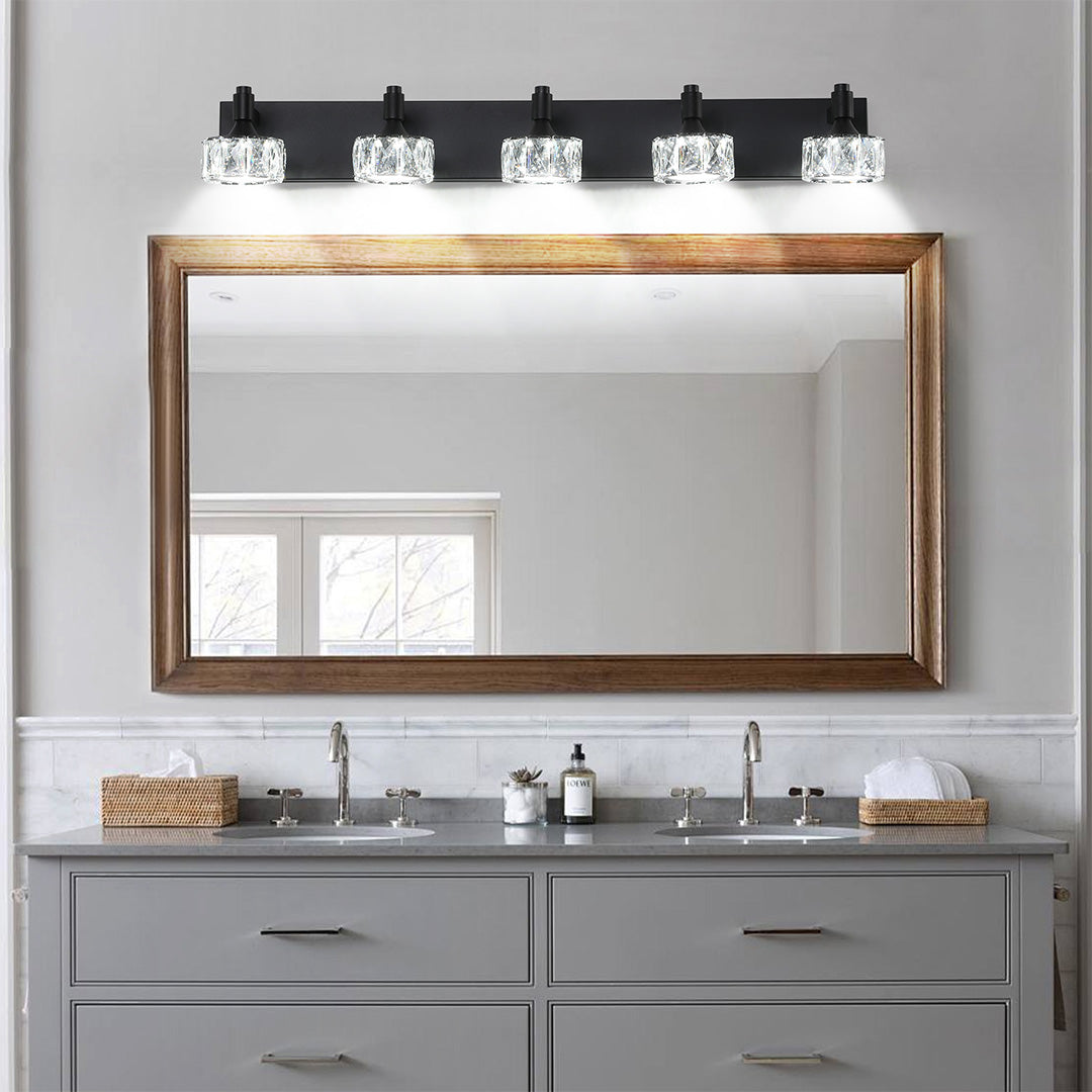 Crystal Bathroom Vanity Light Modern Luxury Iron Lamp