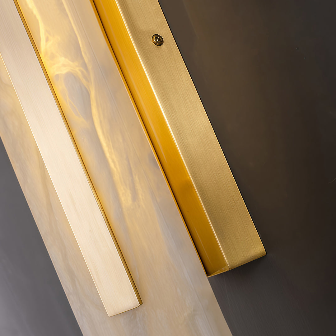 Gold Wall Light Modern Luxury Brass Cloud Stone Light