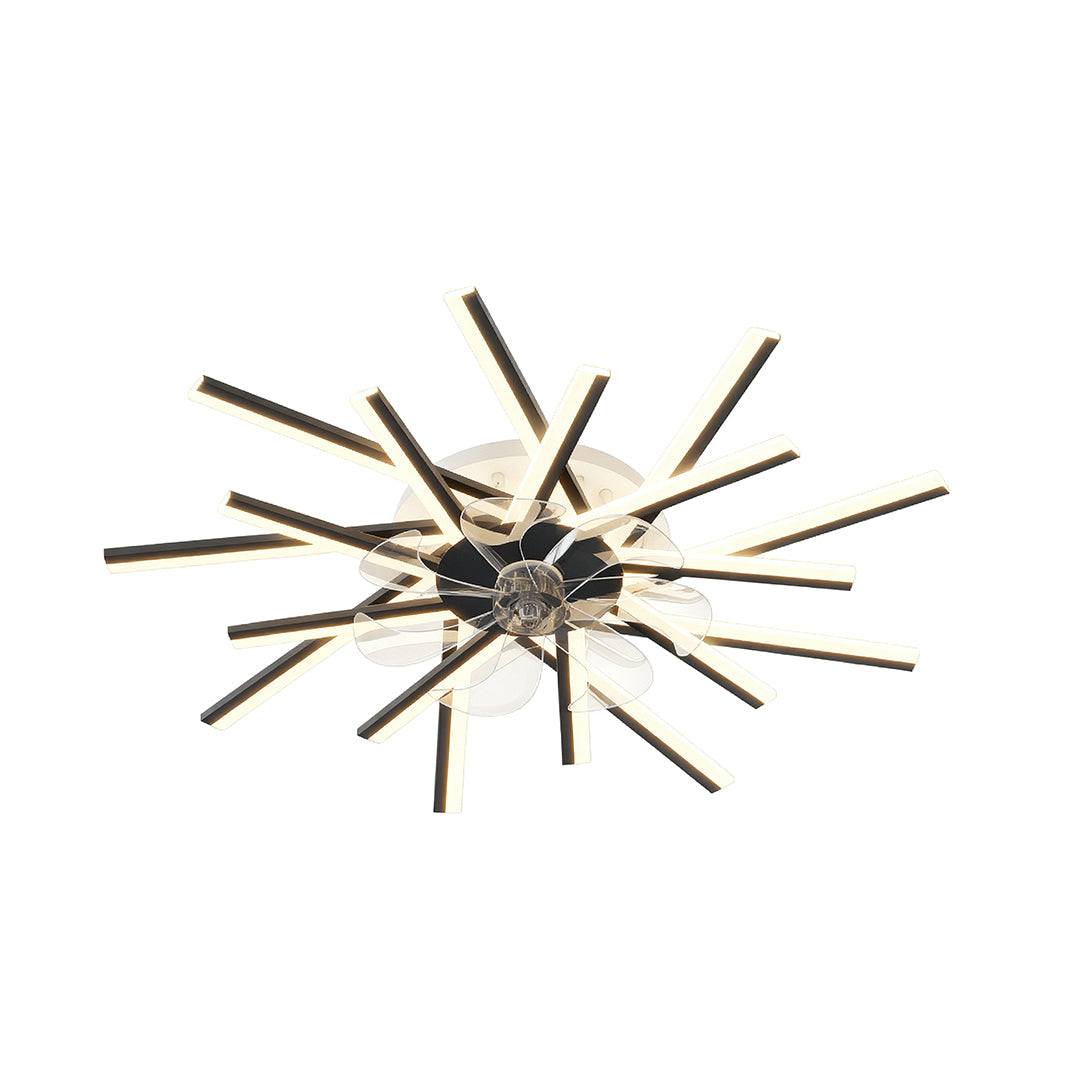 Metal Ceiling Fan with Light Iron Body Industrial Fan Light