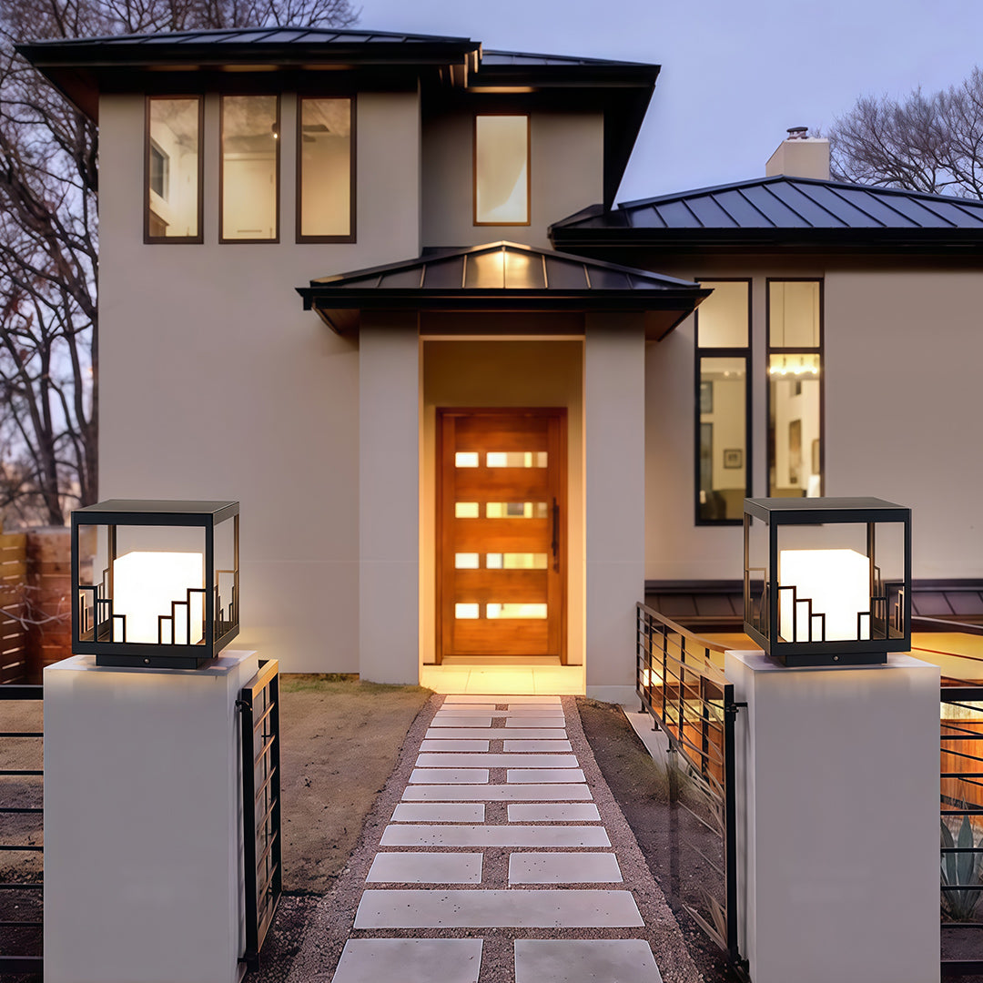 Outdoor Pillar Light Minimalist Waterproof Metal Light