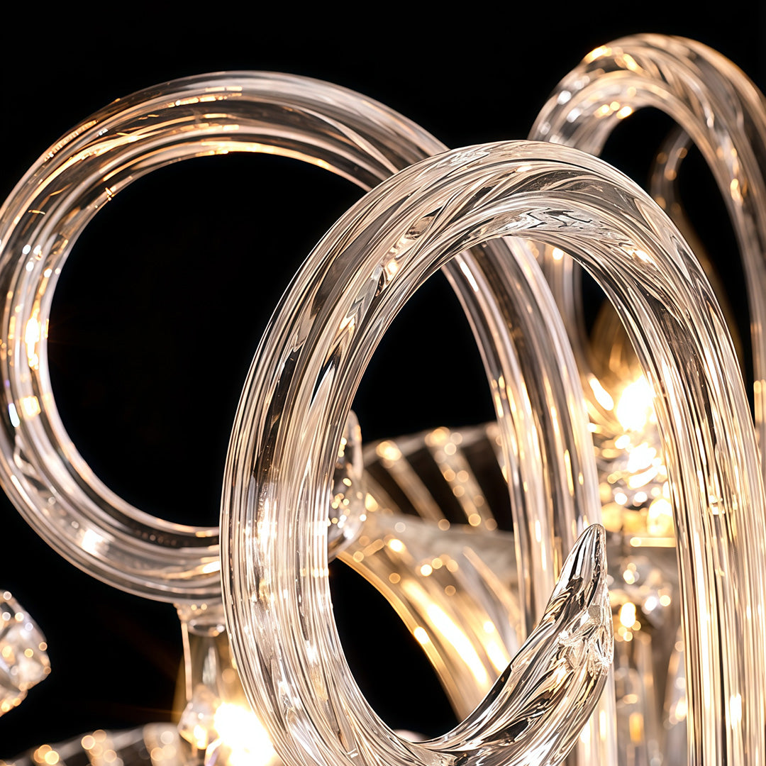 Art Glass Chandeliers French Elegant Hardware Ceiling Lights